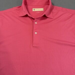 SHIRT GOLF POLO Donald Ross MEN Large PINK Golfing Rugby PERFORMANCE